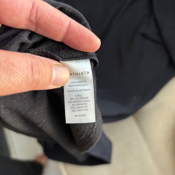 NWT Athleta Black Weekday Industry Long Sleeve Dress - Picture 5 of 5